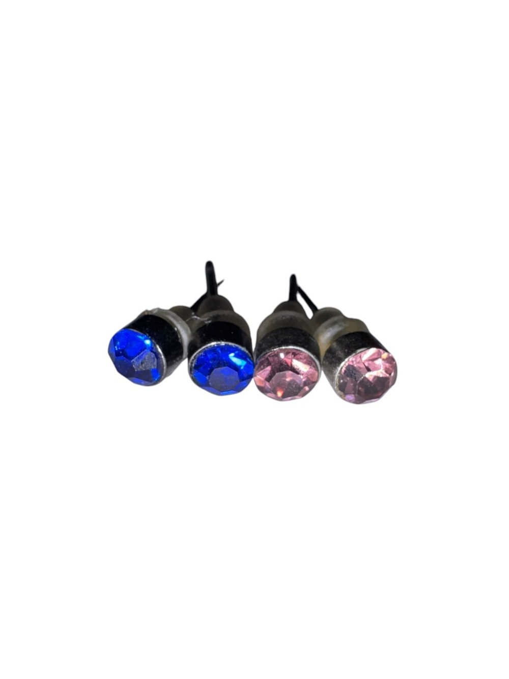 Crystal Stud Set in Blue and Pink